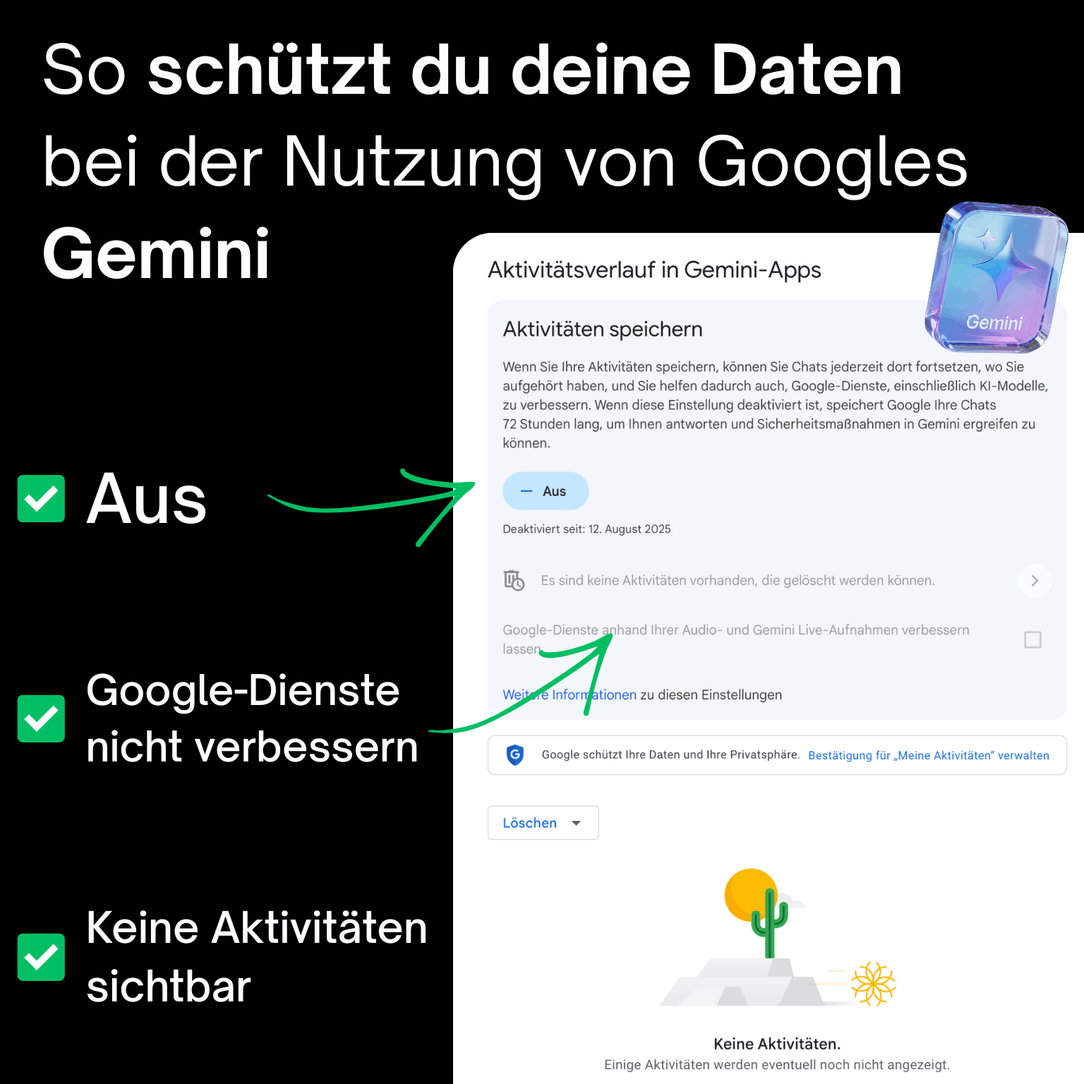 Schritt für Schritt Abmeldung vom Training - Gemini